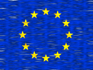 Künstlerische Darstellung der Flagge der Europäischen Union.